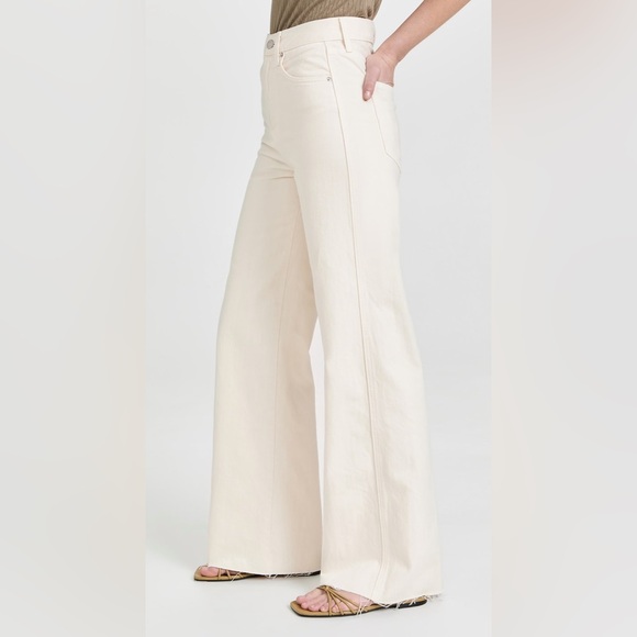 NWT Veronica Beard Taylor High Rise Wide Leg Jeans in Ecru Size 29 - Picture 8 of 14